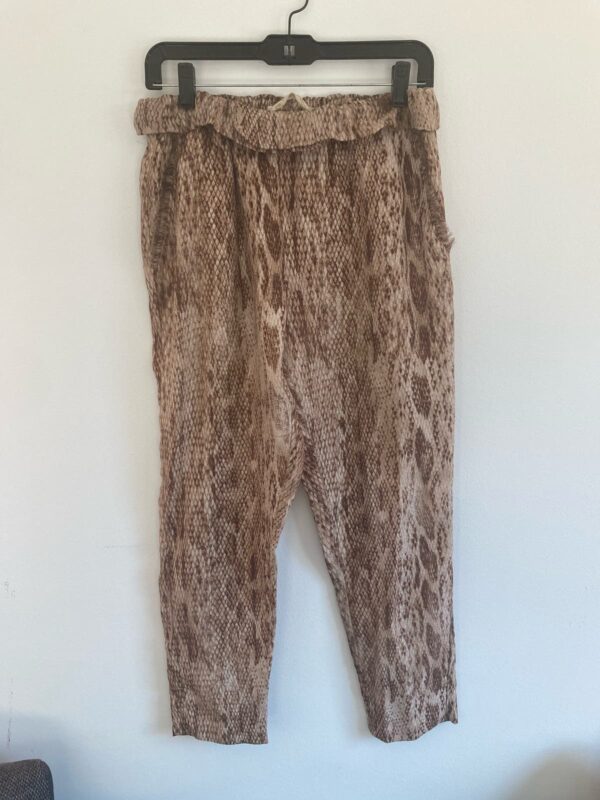 Of Two Minds ~ Snakeskin Print Pants ~ Silk ~ Ankle Length ~ Size Small