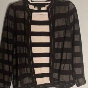 French Girl Style ~ Marc by Marc Jacobs ~ Sz M ~  Striped Knit Cardigan