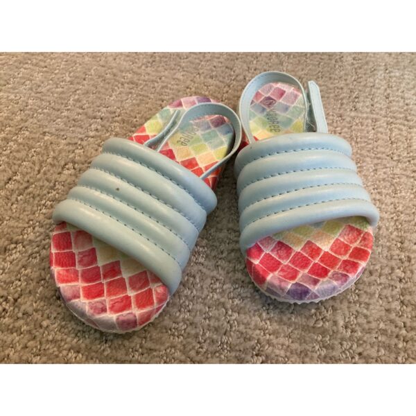 Gymboree Girls Mermaid Scales Pool Slides ~ Infant Todder Sz 7 ~ Pristine