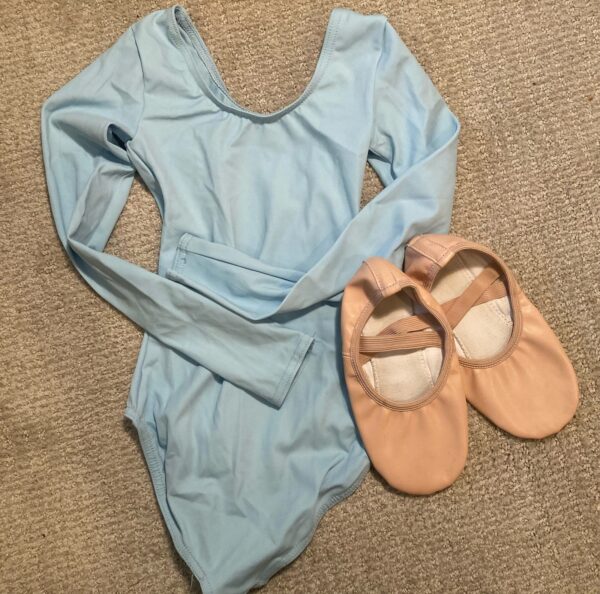 Ballet Class Ready! LOT Balera Leotard (Sz SC) Shoes (Sz 1ML) & Tights ~ Dancewear