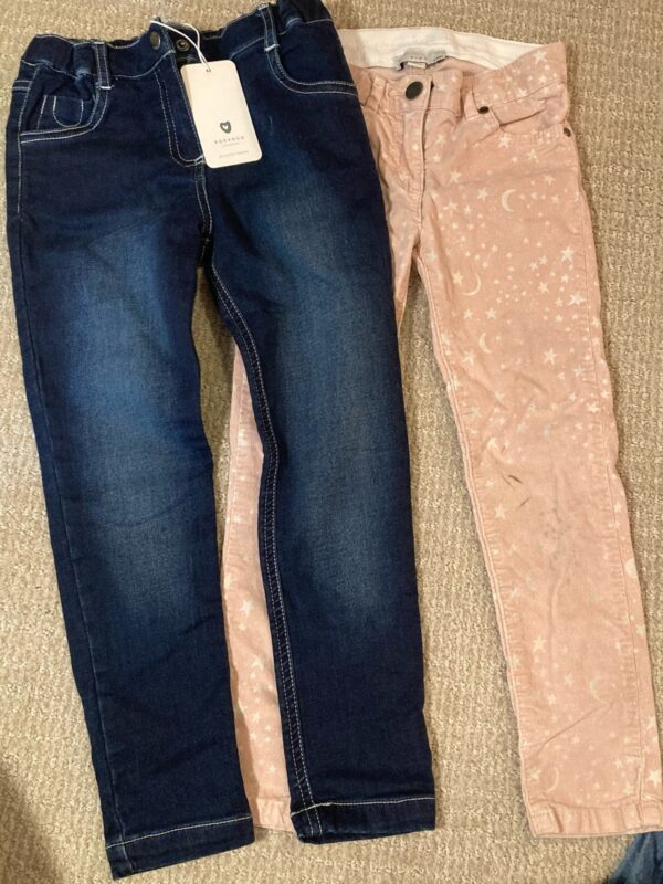 LOT Two Pairs ~ Stella McCartney Pink Corduroy Pants &  Korango Jeans NWT  ~ Size 5 6