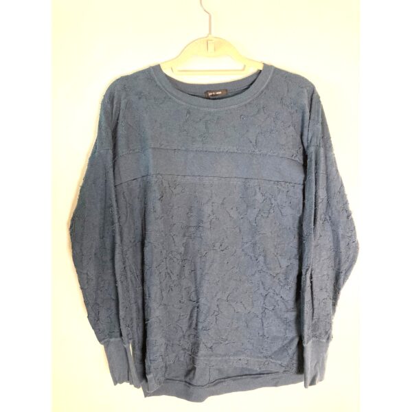 Pas de Calais - Deep Teal Cotton Sweatshirt ~ Texture! ~ Sz 36