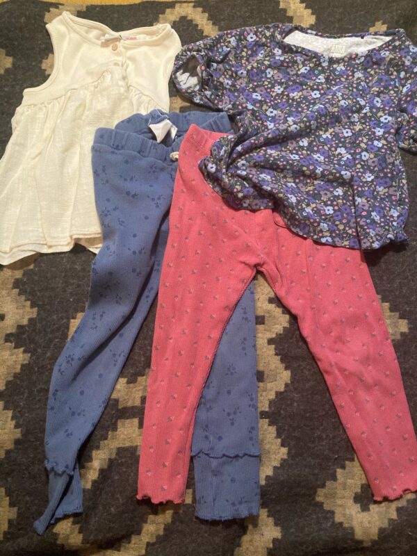 Lot Anna Sui Uniqlo & Zara ~ Sz 3-4 ~ Leggings & Tops Floral Prints ~ So Sweet!