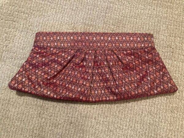 Lauren Merkin Ikat Clutch Fabric Handbag ~ BOHO Magenta Pink Purple Oh My!