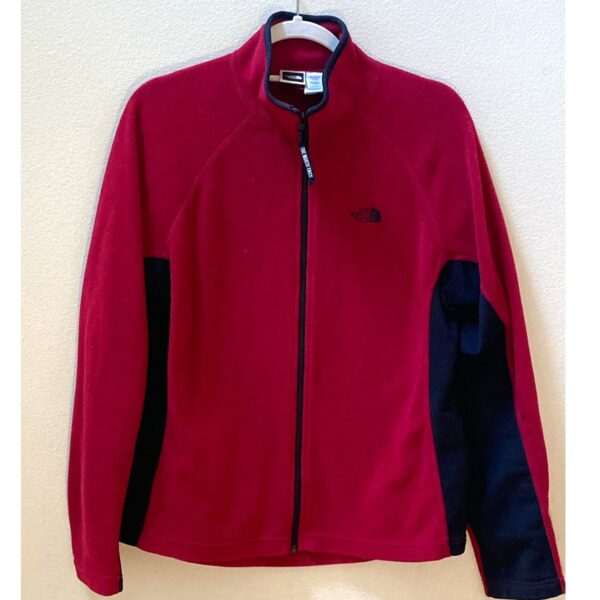 The North Face Red & Black Fleece Jacket Vintage 00's Outdoor Wear Size L