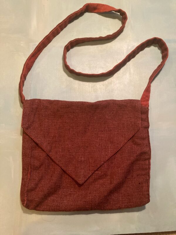 Eskandar Envelope Messenger Bag ~ Cashmere & Silk! ~ Rust & Red Lovely Luxury