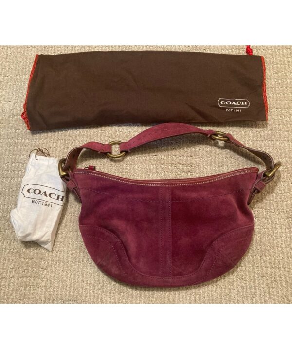 COACH Purple Suede Soho 9658 Hobo Bag Baguette Handbag ~ Excellent!